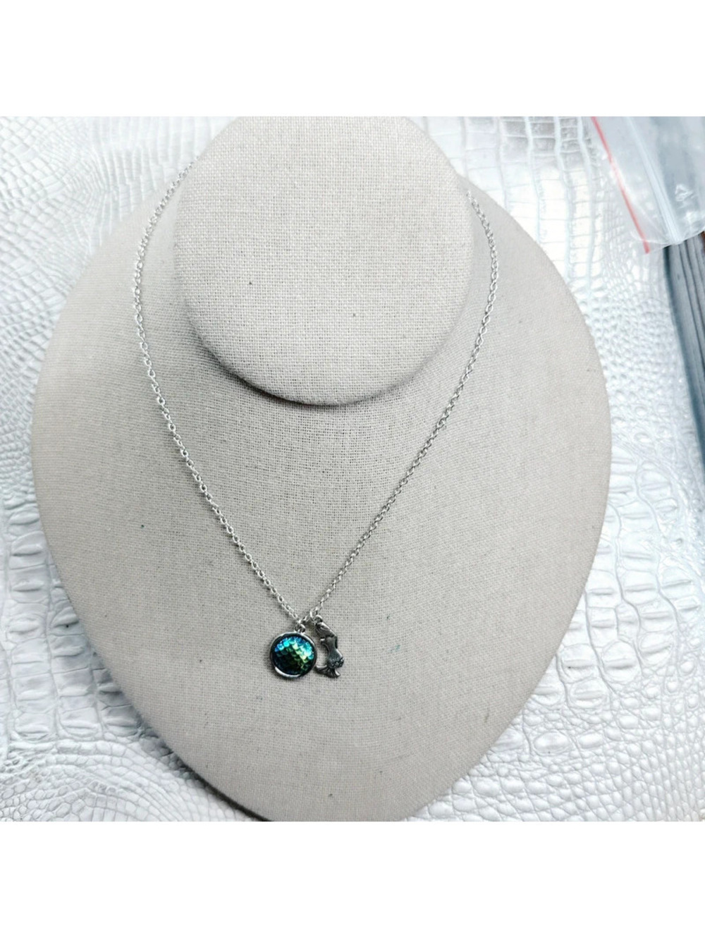 Pewtertone Dainty Mermaid Necklace